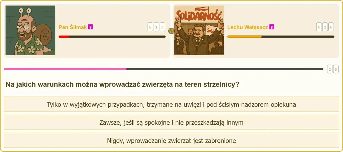 Warunki wprowadzania zwierząt na teren strzelnicy