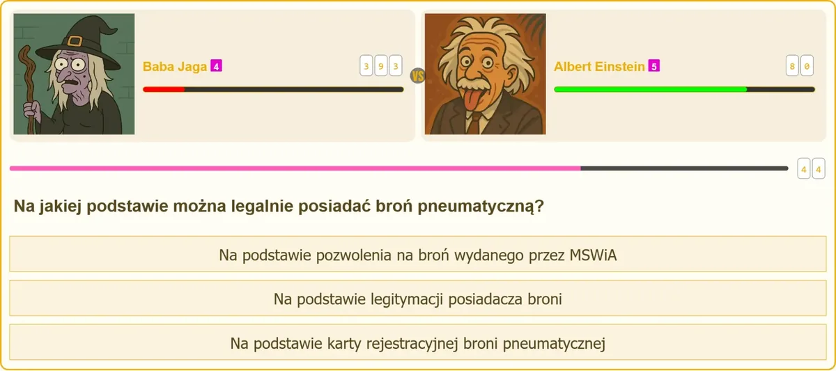 Karta rejestracyjna broni pneumatycznej wydawana przez Policję