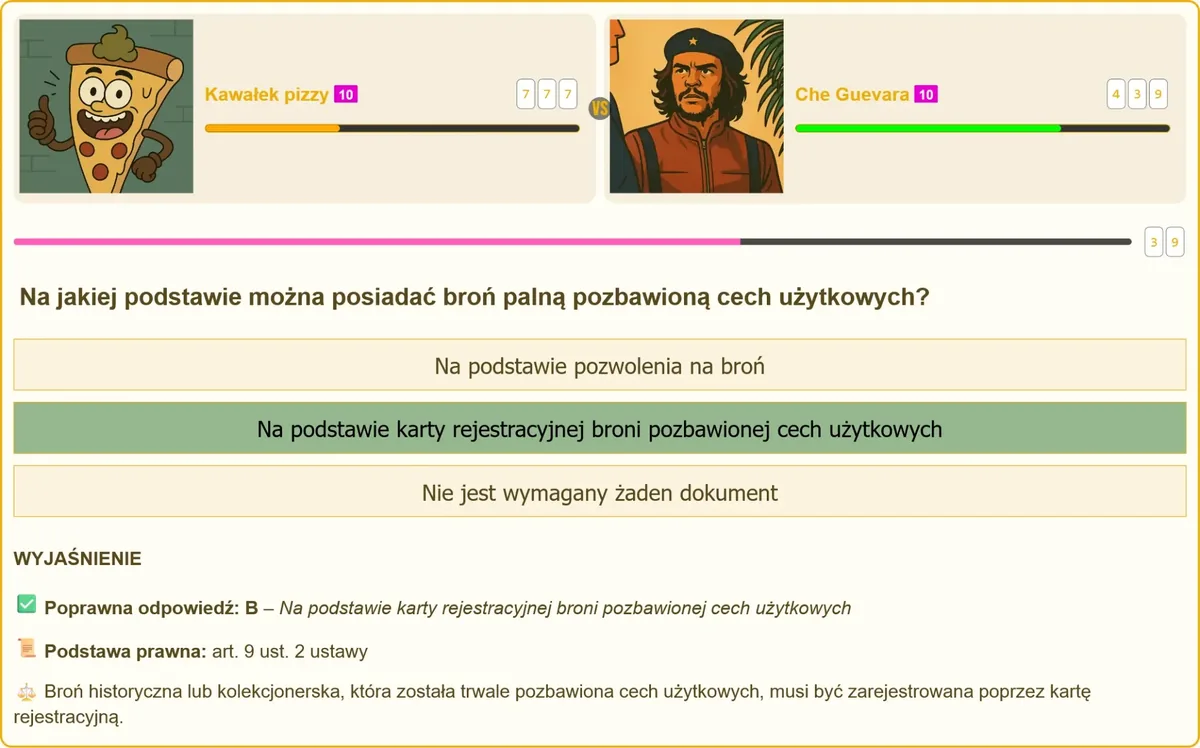 Karta rejestracyjna broni pozbawionej cech użytkowych