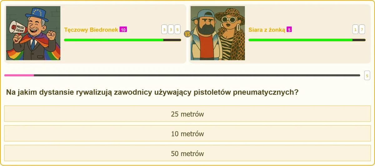 Schemat strzelnicy z zaznaczonym dystansem 10 metrów