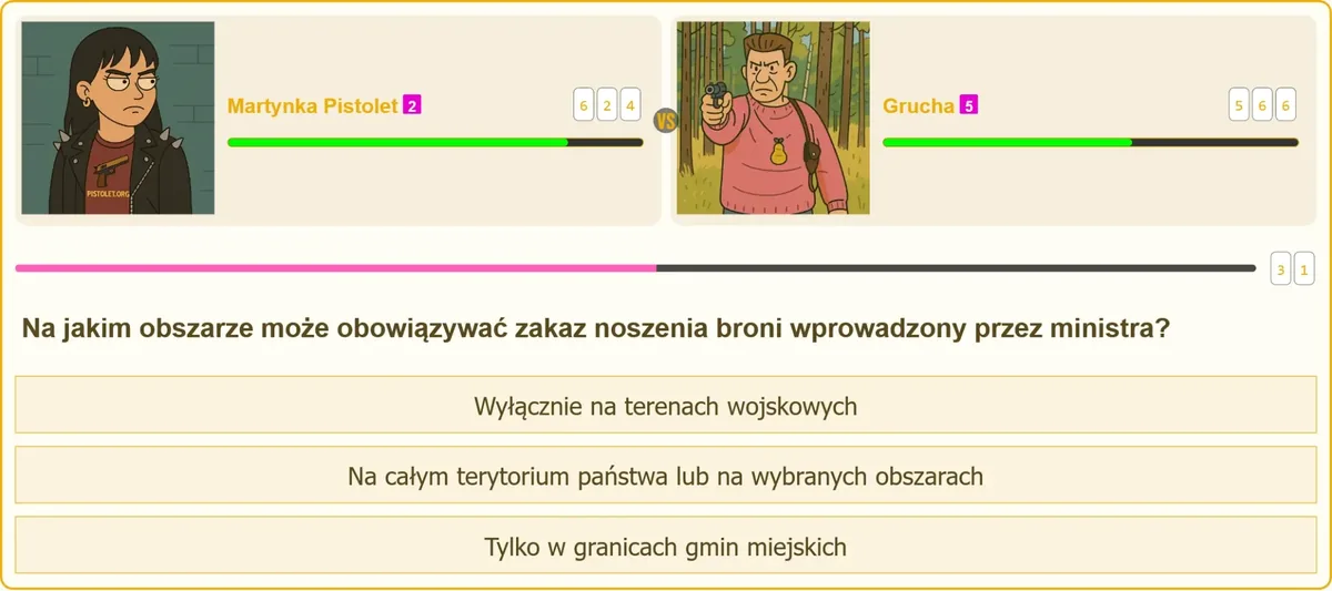 Zasięg terytorialny zakazu noszenia broni wprowadzonego przez ministra