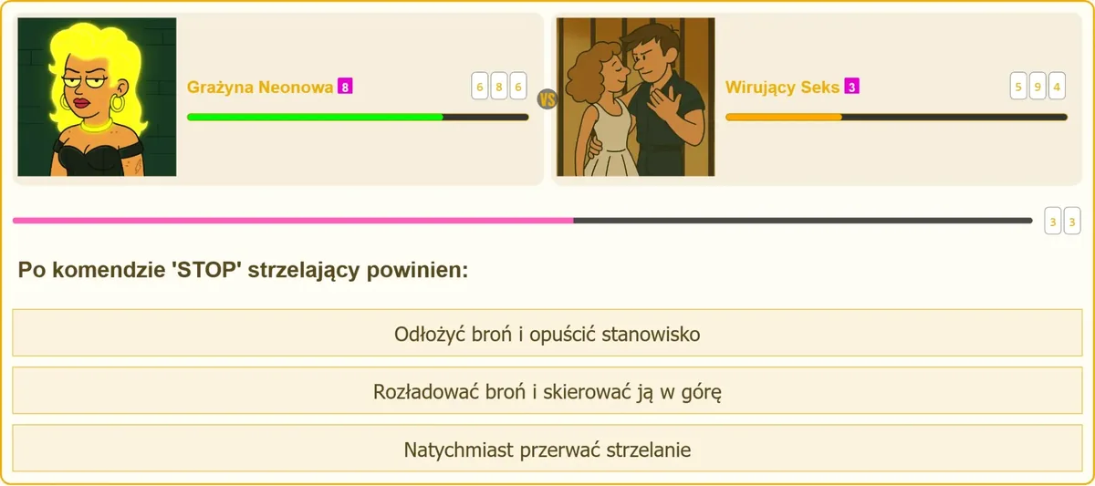 Reakcja strzelca na komendę STOP podczas egzaminu na patent strzelecki