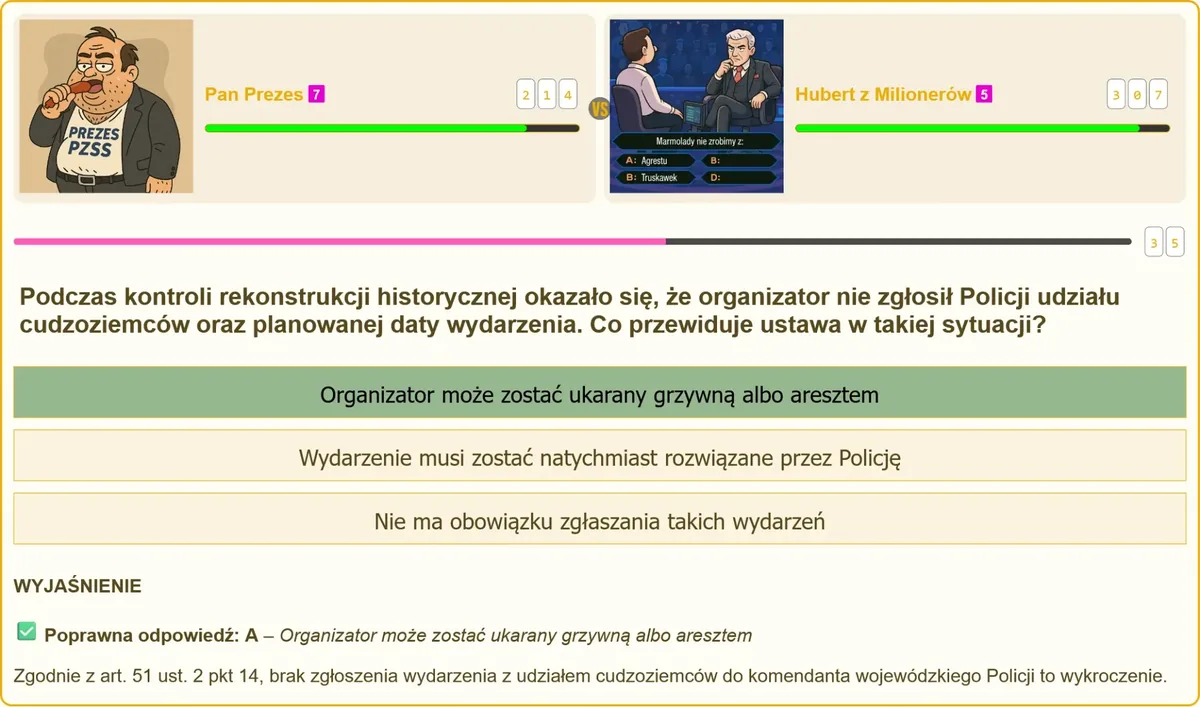 Obowiązek zgłoszenia udziału cudzoziemców w rekonstrukcji historycznej z użyciem broni