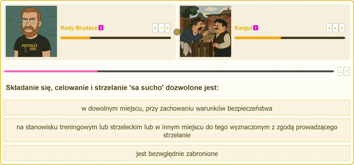 Trening bezstrzałowy na stanowisku treningowym