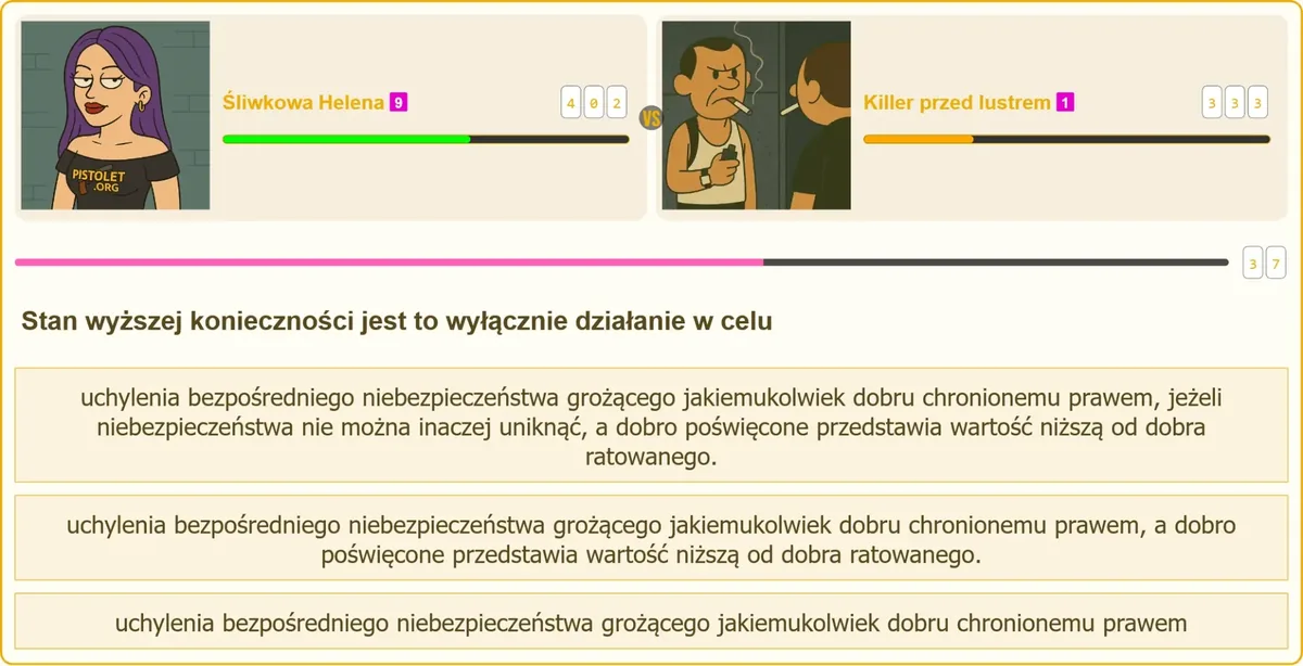 Ilustracja przedstawiająca sytuację stanu wyższej konieczności