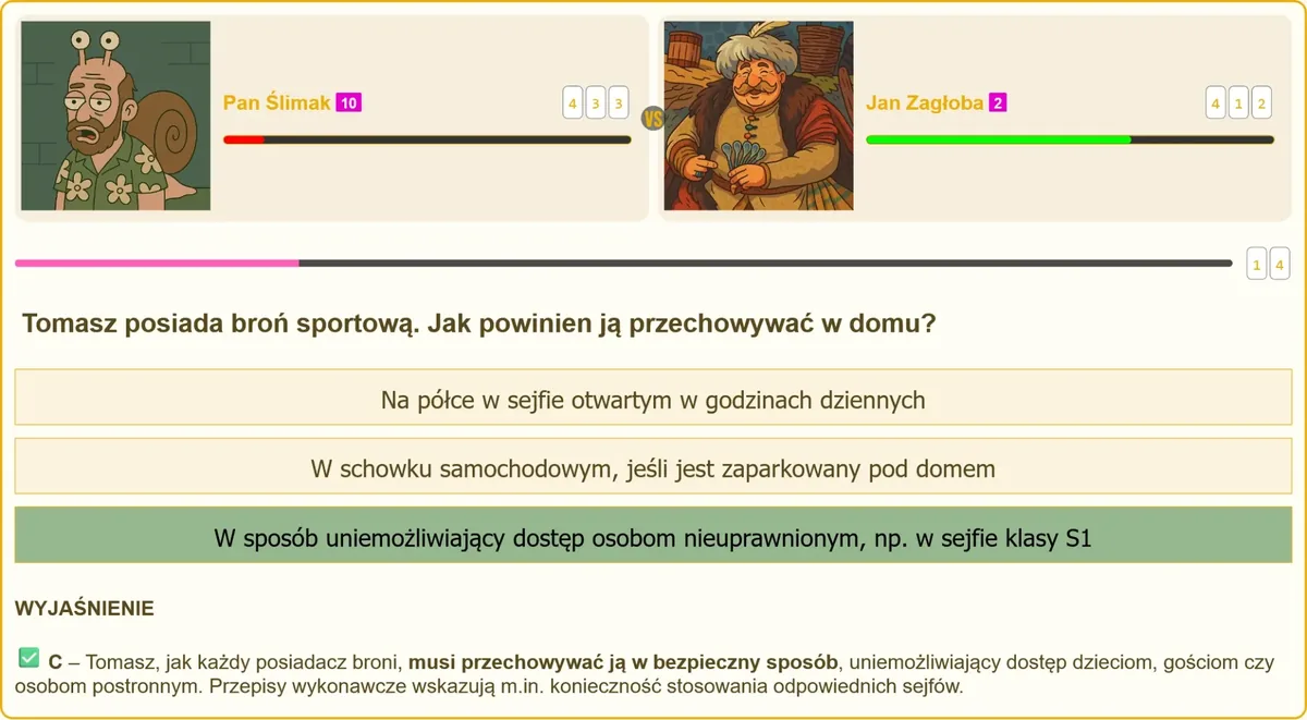 Sejf na broń sportową klasy S1 w domu