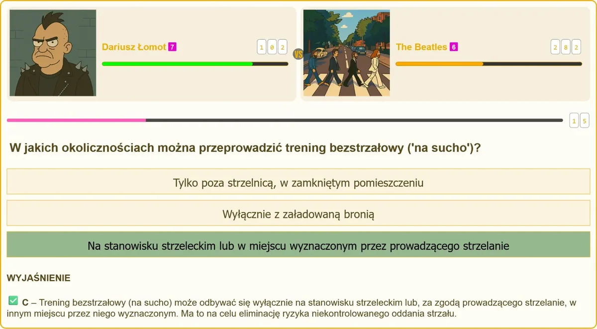 Przygotowanie do egzaminu na patent strzelecki – trening bezstrzałowy