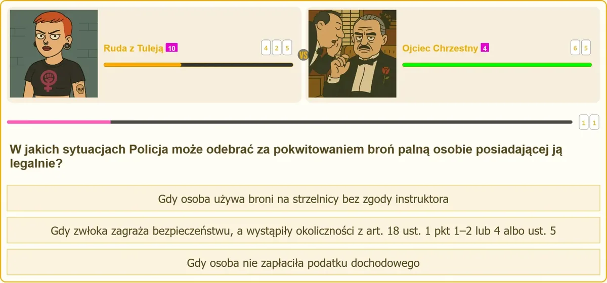 Policja odbiera broń palną w sytuacji zagrożenia