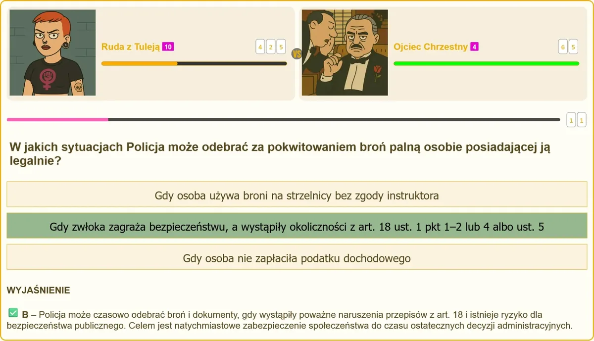 Kiedy Policja może odebrać broń palną legalnemu posiadaczowi
