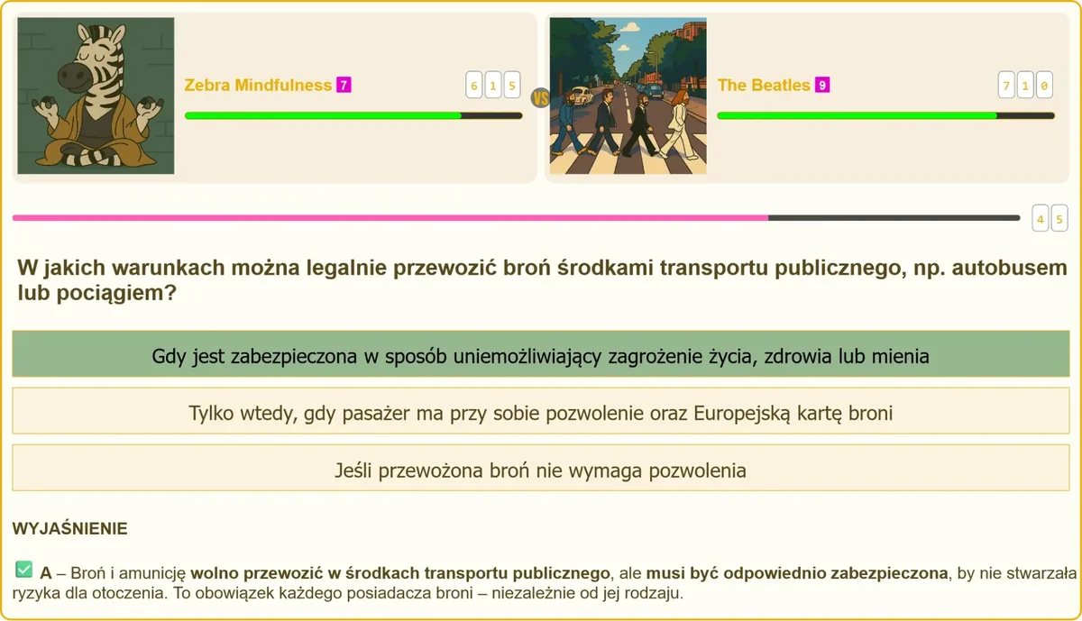 Zasady przewozu broni środkami transportu publicznego
