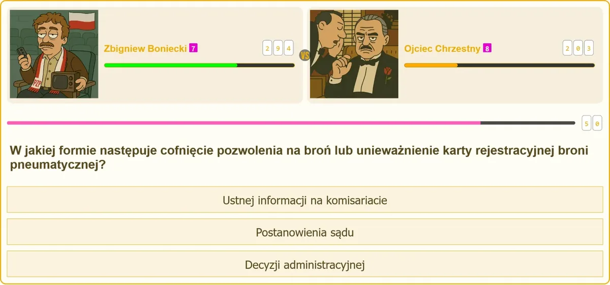 Cofnięcie pozwolenia na broń w formie decyzji administracyjnej