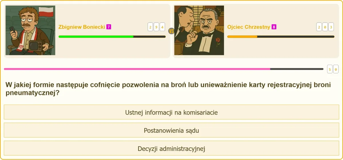 Cofnięcie pozwolenia na broń w formie decyzji administracyjnej