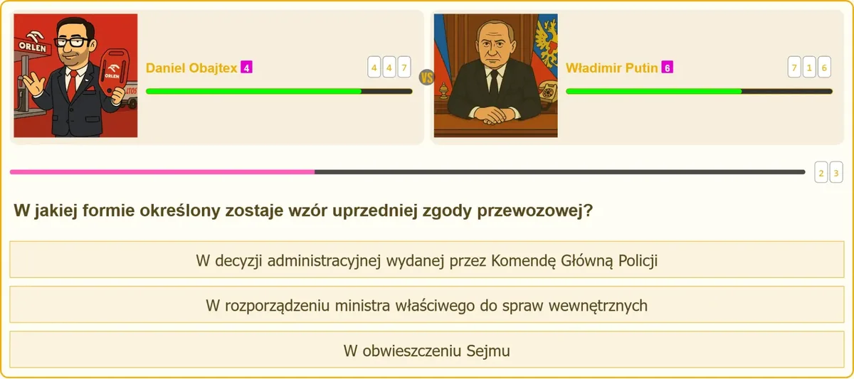 Wzór formularza uprzedniej zgody przewozowej broni