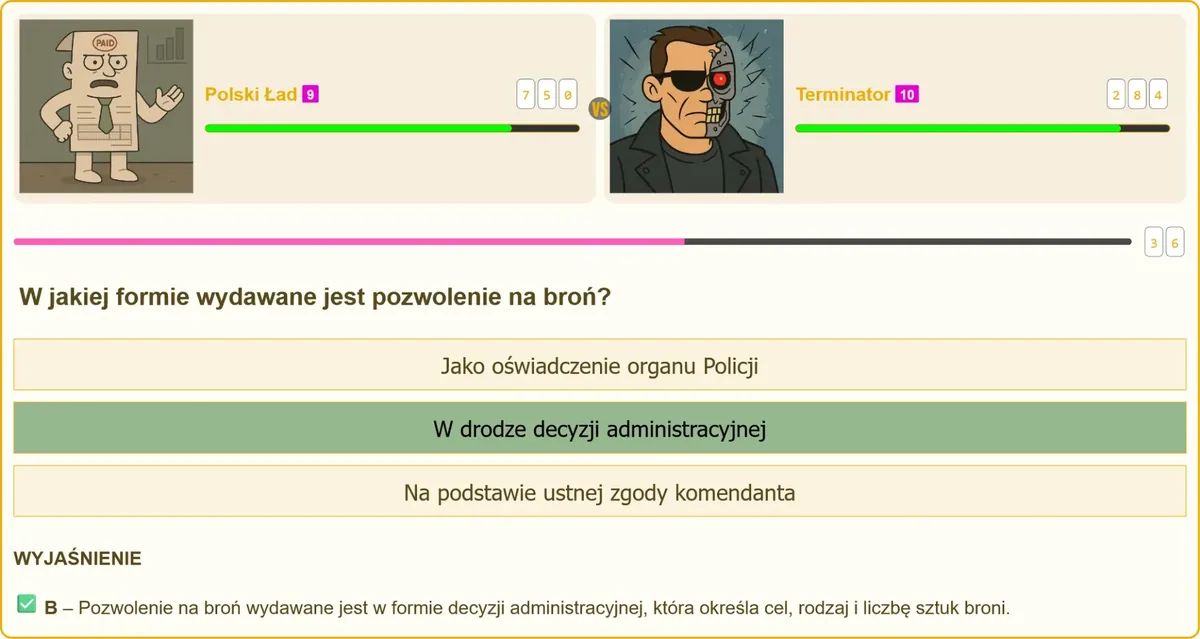 Forma prawna wydania pozwolenia na broń