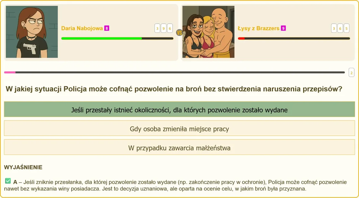 Cofnięcie pozwolenia na broń przez Policję