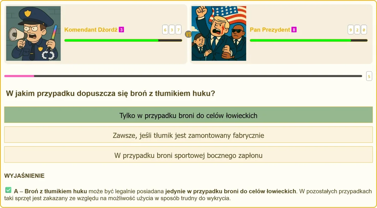 Broń myśliwska z tłumikiem huku