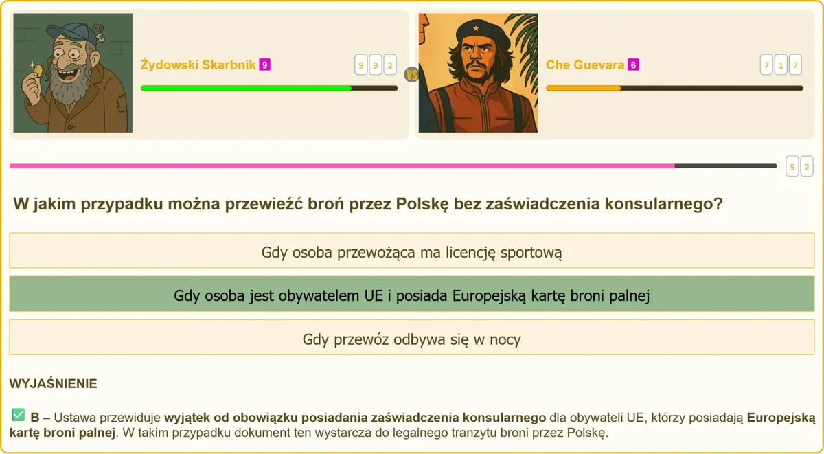 Europejska karta broni palnej a przewóz broni przez Polskę
