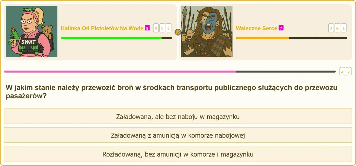 Rozładowana broń przygotowana do transportu publicznego