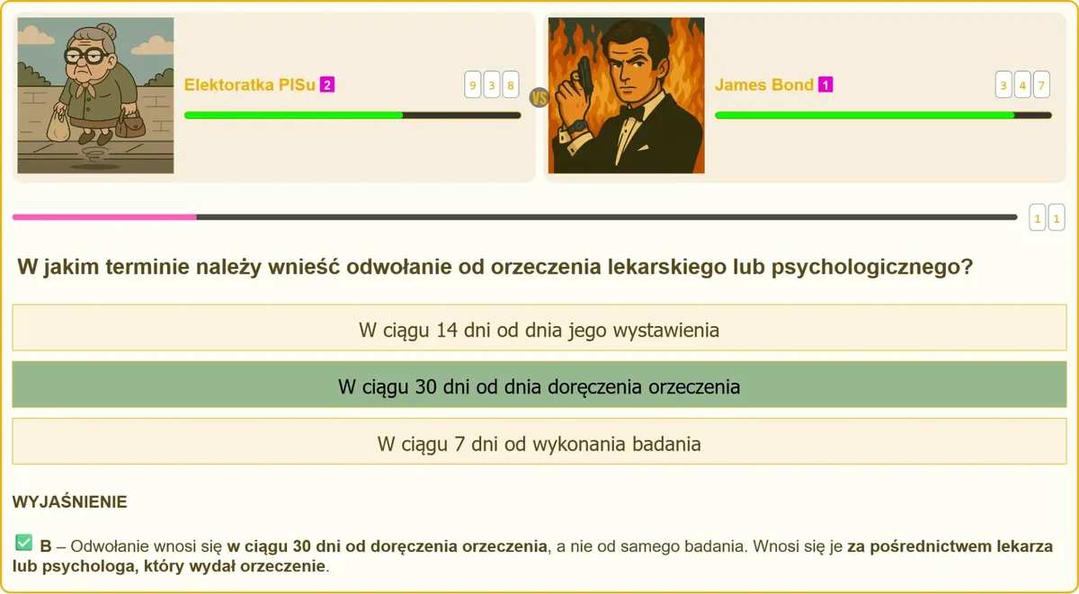 Termin na odwołanie od orzeczenia lekarskiego lub psychologicznego na patent strzelecki