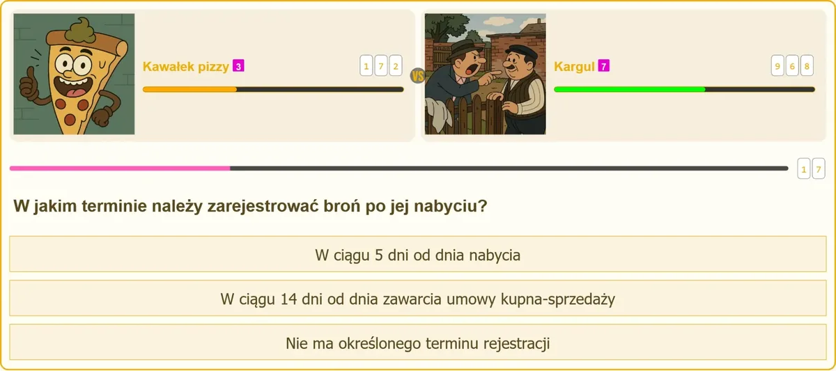 Rejestracja broni palnej po jej nabyciu – termin ustawowy