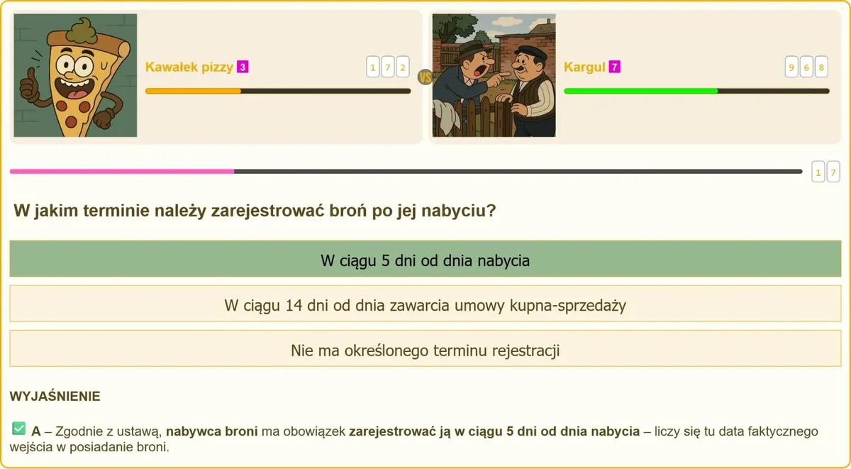 Rejestracja broni po jej nabyciu – wymagany termin