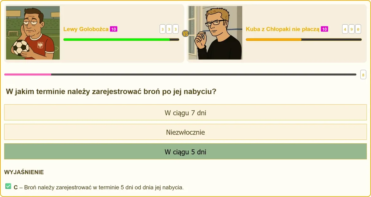 W jakim terminie zarejestrować broń po jej nabyciu - patent strzelecki