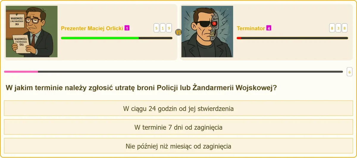 Zgłoszenie utraty broni na patent strzelecki – termin 24 godzin