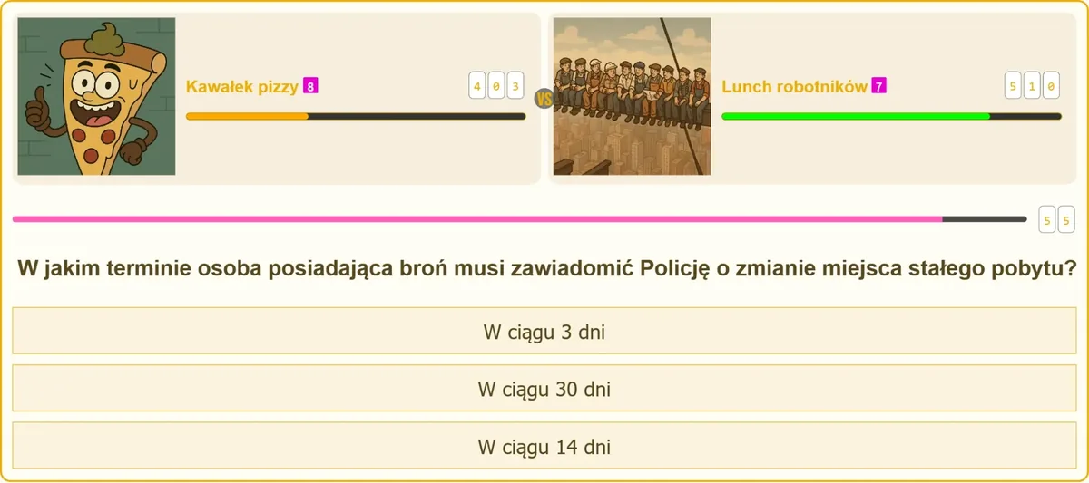 Zgłoszenie zmiany miejsca pobytu przez posiadacza broni