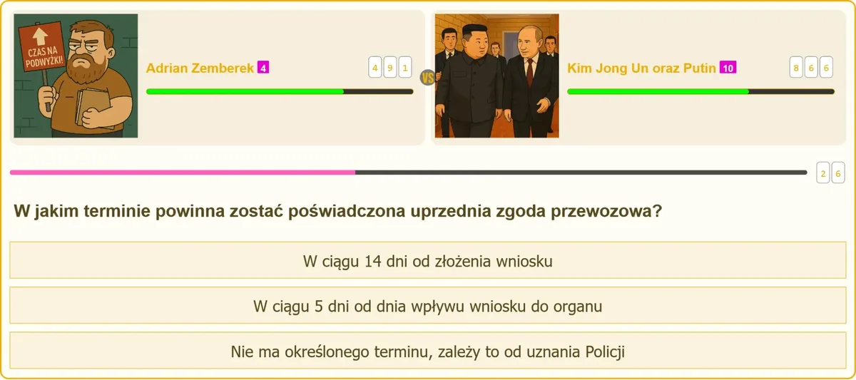Termin poświadczenia uprzedniej zgody przewozowej na broń