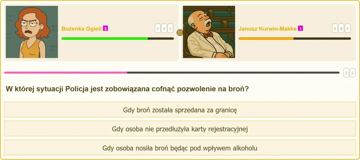 Cofnięcie pozwolenia na broń za noszenie jej pod wpływem alkoholu