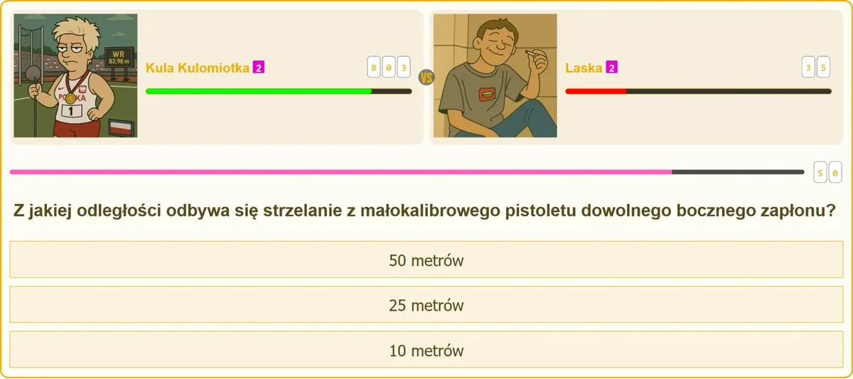 Tarcza strzelecka używana w konkurencji pistoletu dowolnego na 50 metrów