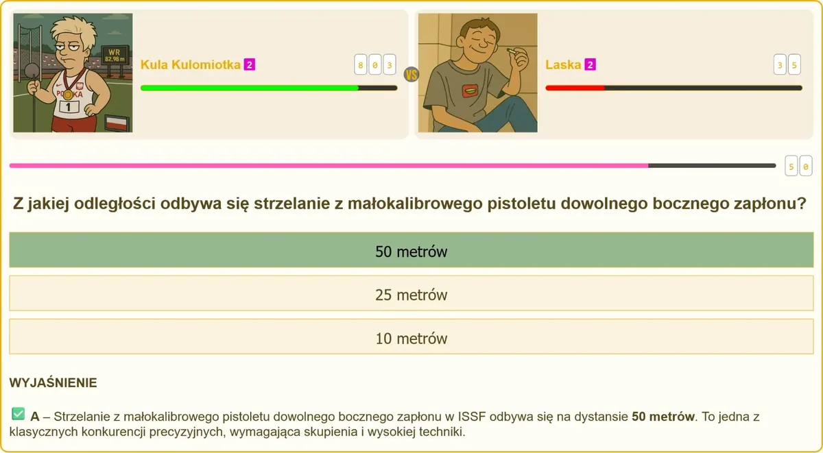 Tarcza strzelecka z widocznymi śladami po trafieniach