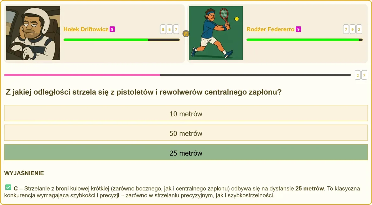 Zawodnik celujący z pistoletu na strzelnicy